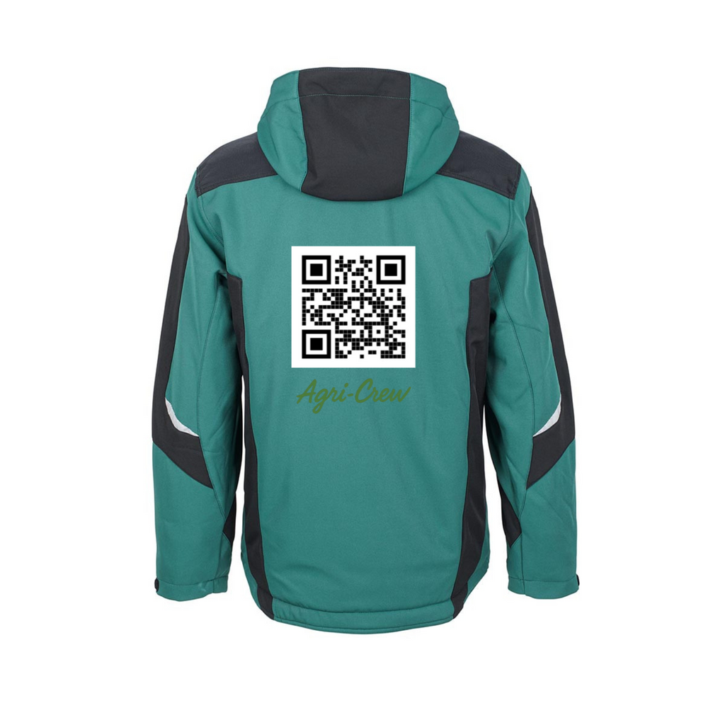 Agri Crew Winterjacke Backprint QR-Code