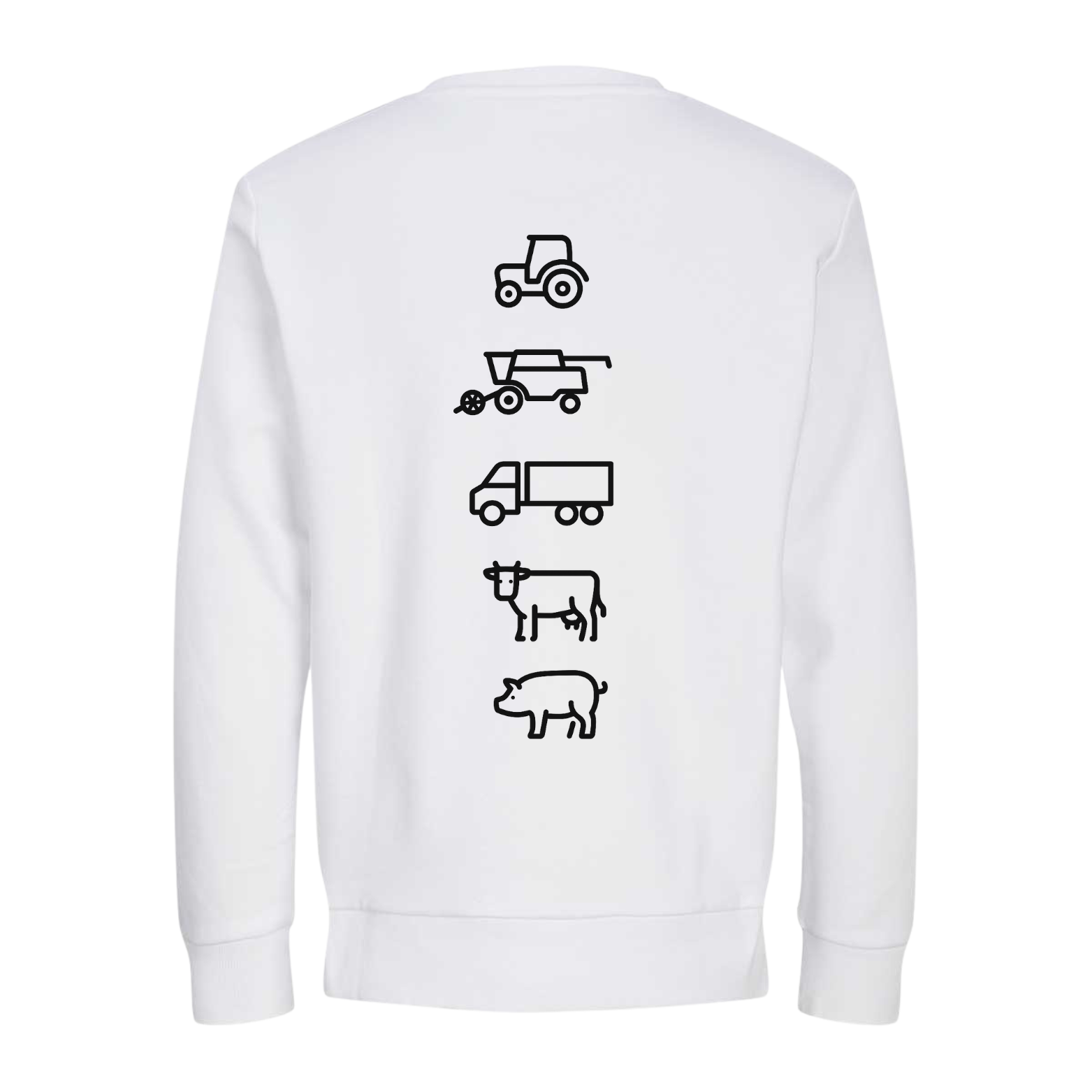 Agri Crew Sweatshirt "Original" mit Backprint Symbole