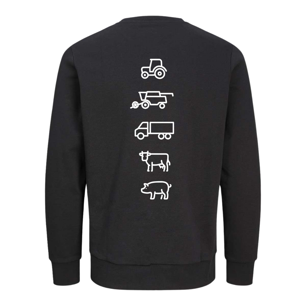 Agri Crew Sweatshirt "Original" mit Backprint Symbole