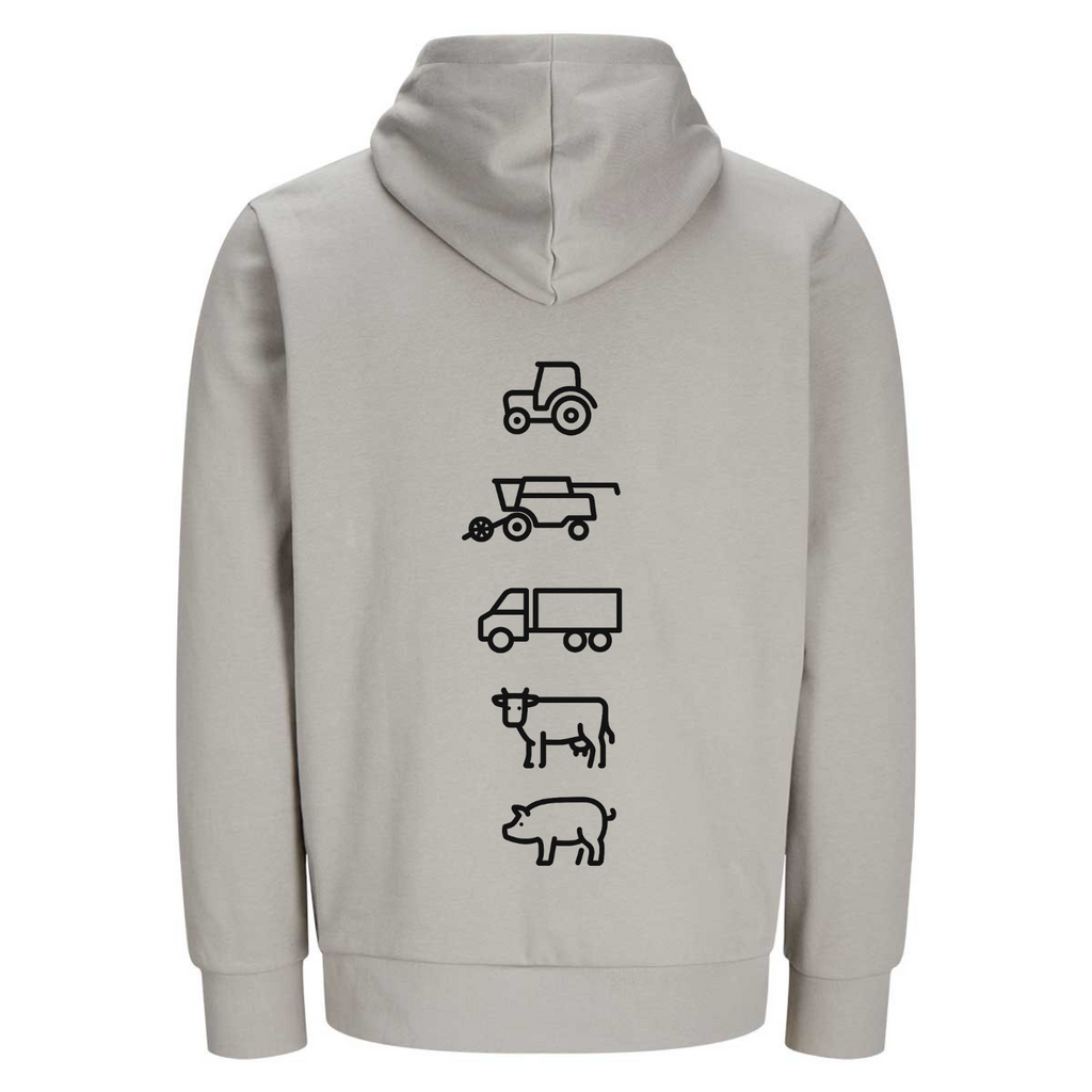 Agri - Crew Hoodie "Herzschlag" mit Symbolen