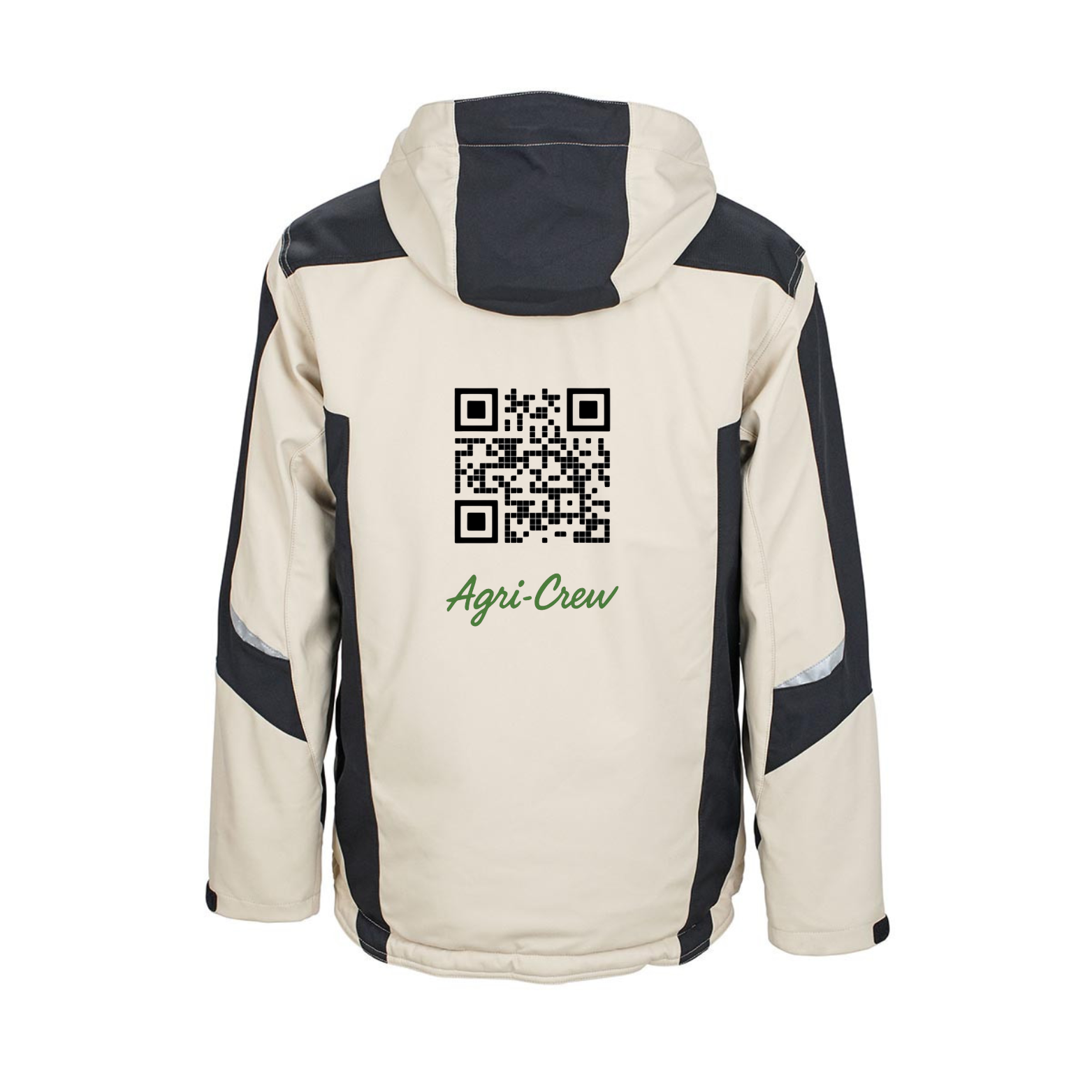 Agri Crew Winterjacke Backprint QR-Code