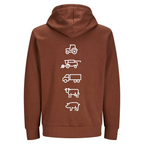 Agri - Crew Hoodie "Herzschlag" mit Symbolen