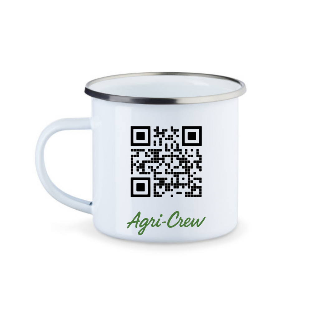 Agri Crew Emaille Tasse "Herzschlag"