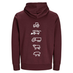 Agri - Crew Hoodie "Herzschlag" mit Symbolen