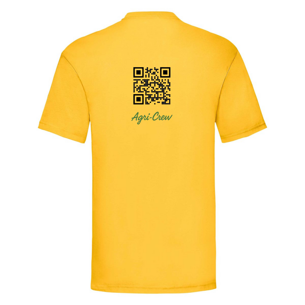 Agri Crew T-shirt "Herzschlag" Backprint QR+Text