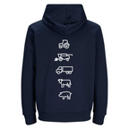 Agri - Crew Hoodie "Herzschlag" mit Symbolen