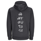 Agri - Crew Hoodie "Herzschlag" mit Symbolen
