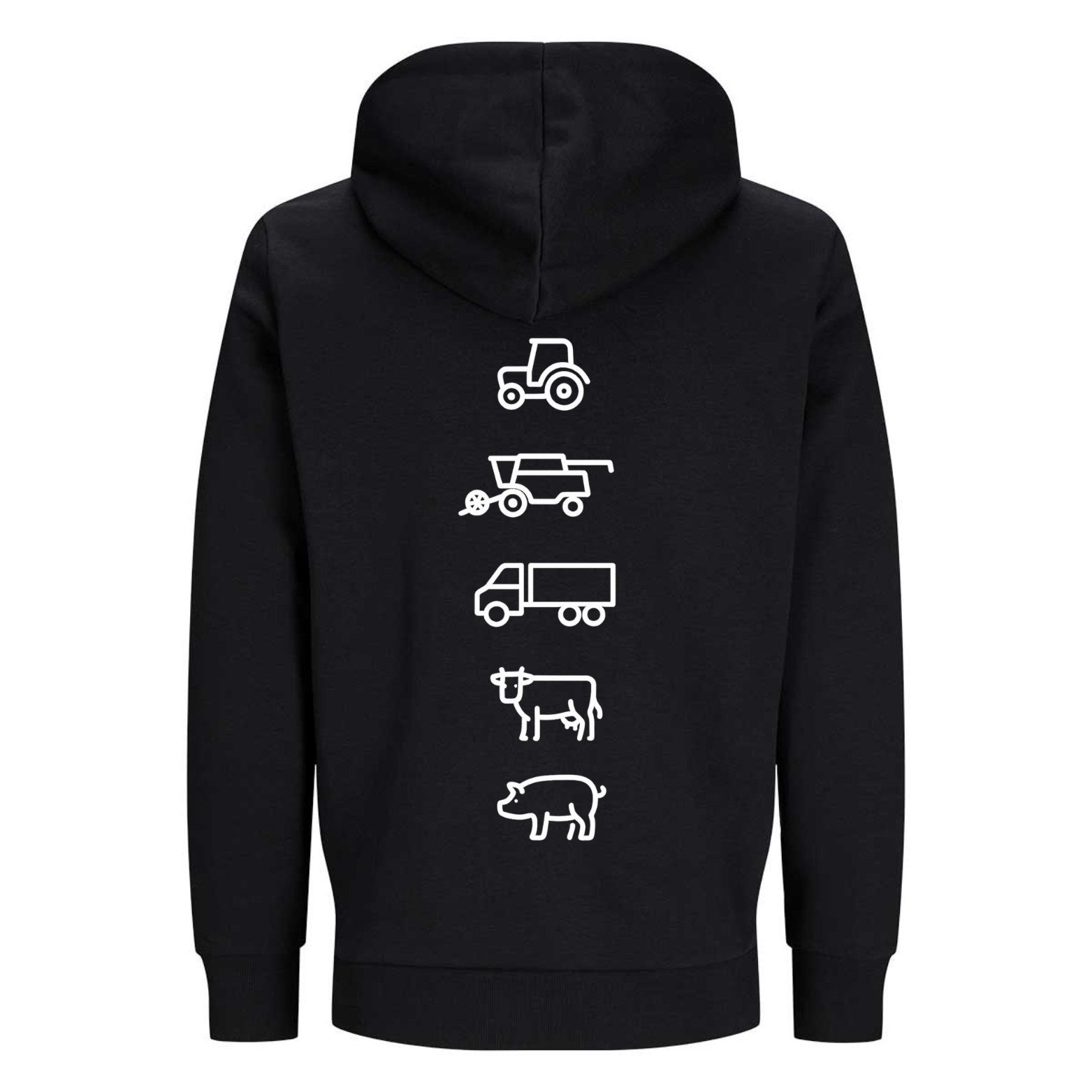 Agri - Crew Hoodie "Herzschlag" mit Symbolen