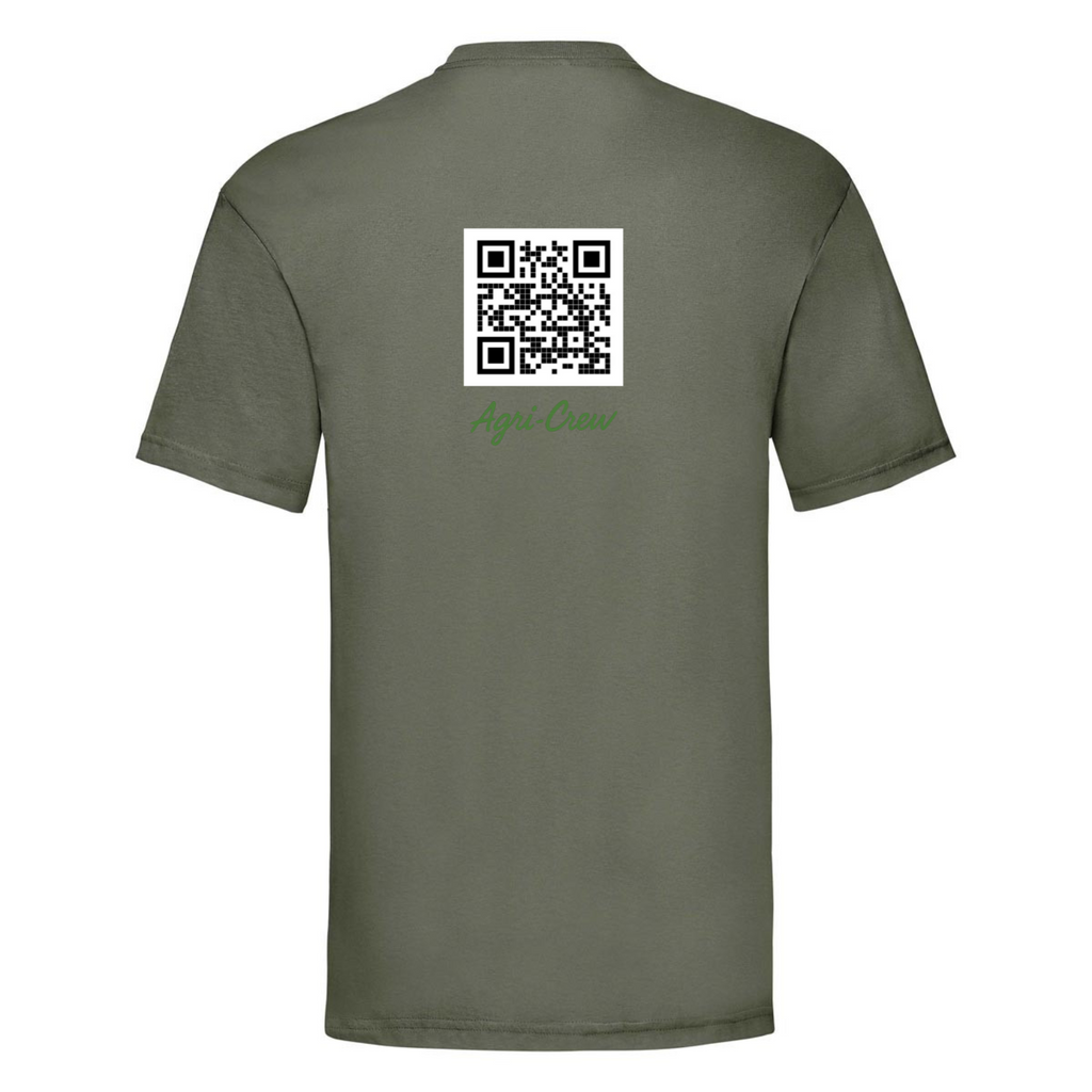 Agri Crew T-shirt "Herzschlag" Backprint QR+Text