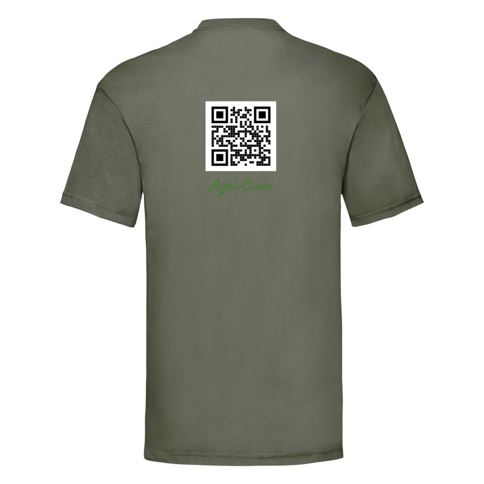 Agri Crew T-shirt "Herzschlag" Backprint QR+Text