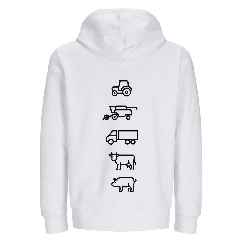 Agri - Crew Hoodie "Herzschlag" mit Symbolen