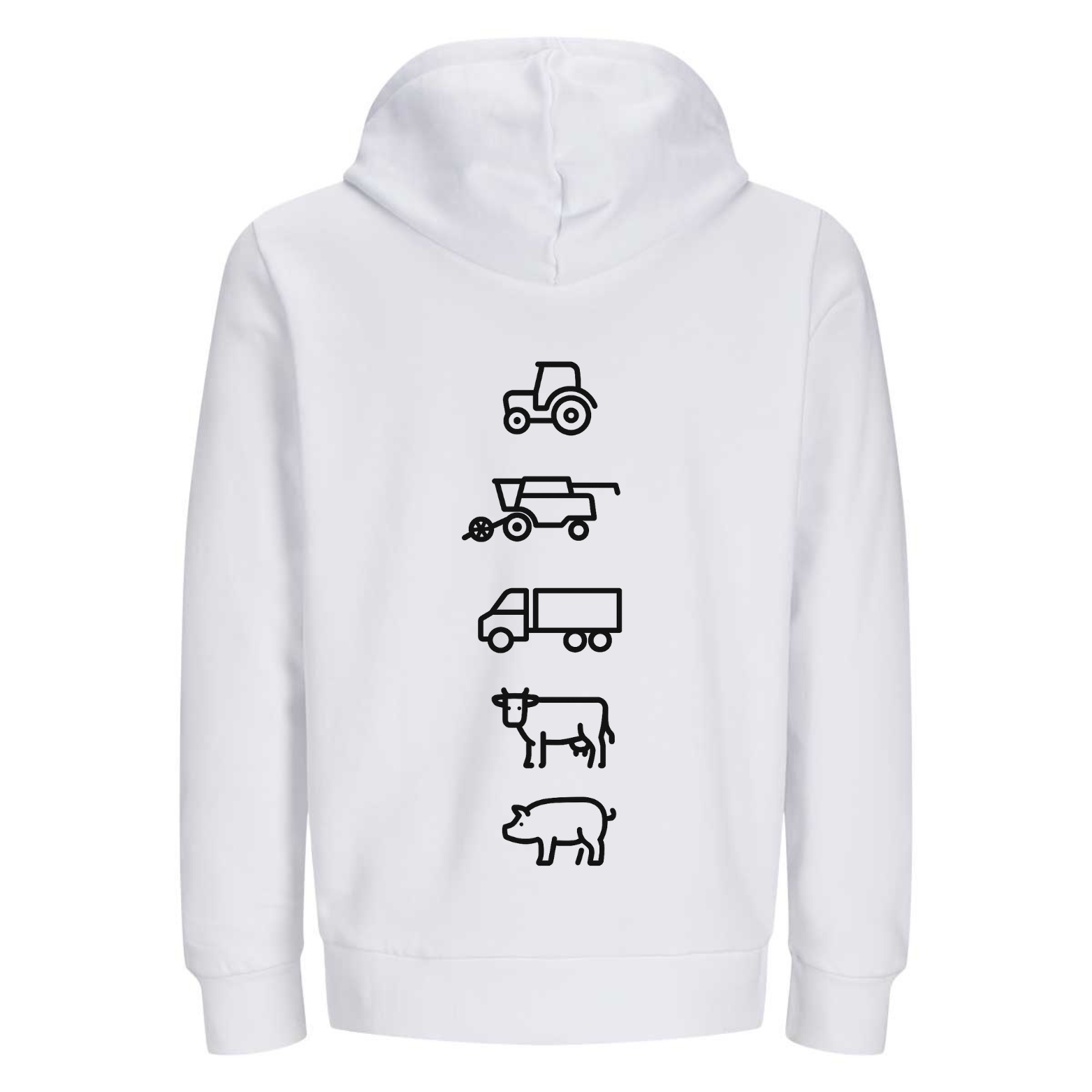 Agri - Crew Hoodie "Herzschlag" mit Symbolen