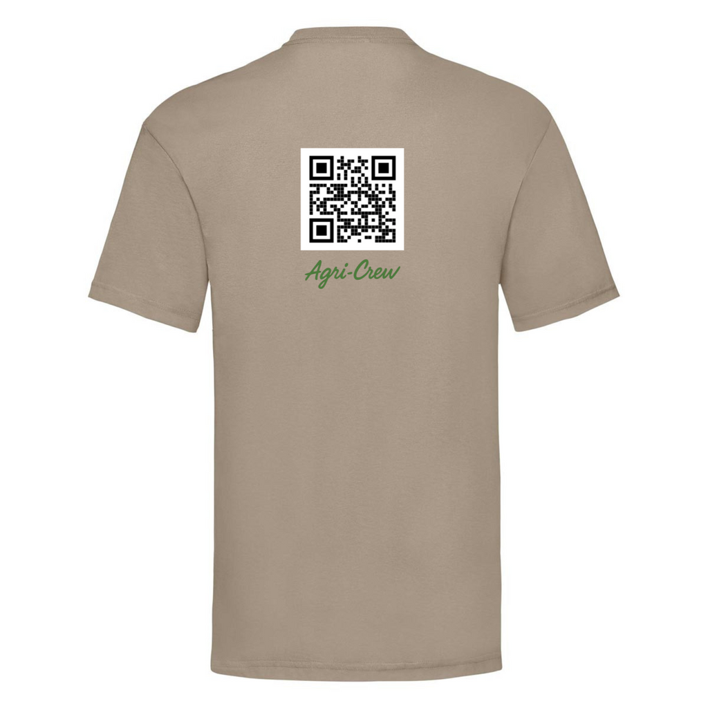 Agri Crew T-shirt "Herzschlag" Backprint QR+Text