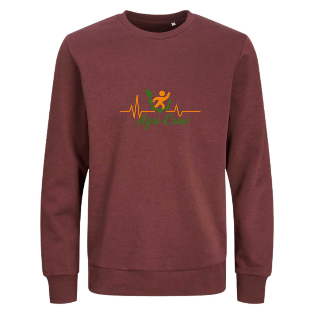 Agri Crew Sweatshirt "Herzschlag" mit Backprint QR+Logo