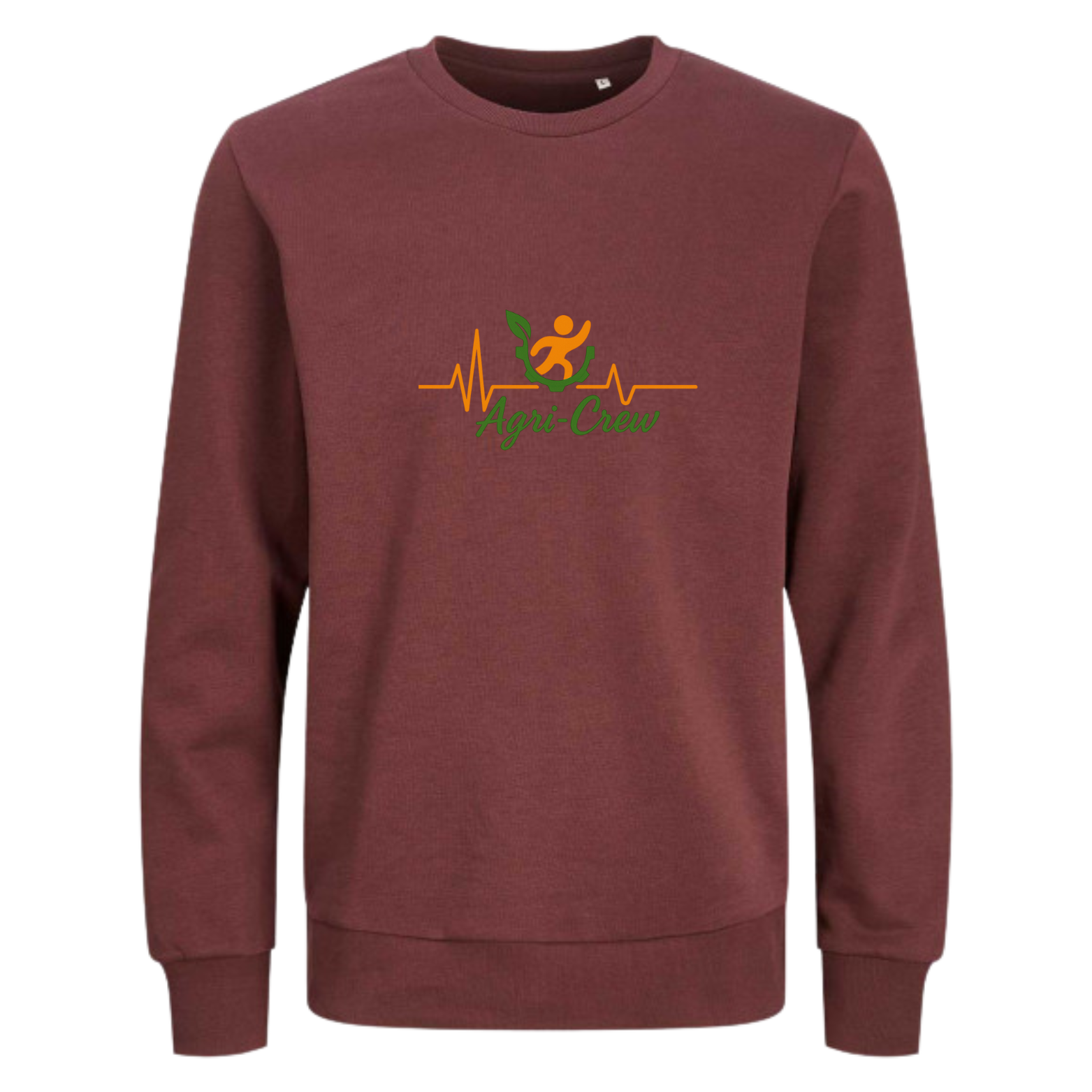 Agri Crew Sweatshirt "Herzschlag" mit Backprint QR+Logo