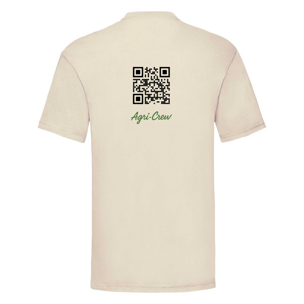 Agri Crew T-shirt "Herzschlag" Backprint QR+Text