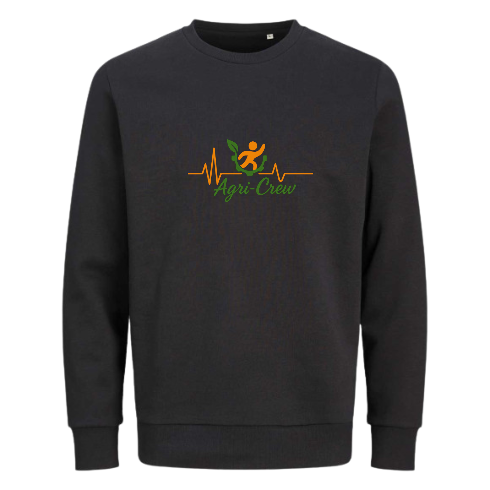 Agri Crew Sweatshirt "Herzschlag" mit Backprint QR+Logo