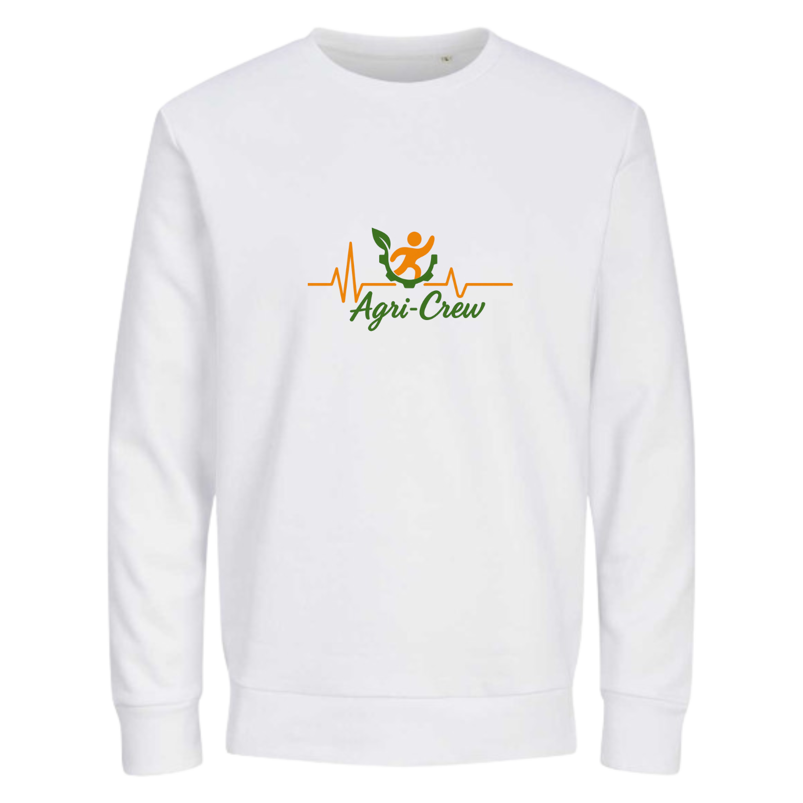 Agri Crew Sweatshirt "Herzschlag" mit Backprint QR+Logo