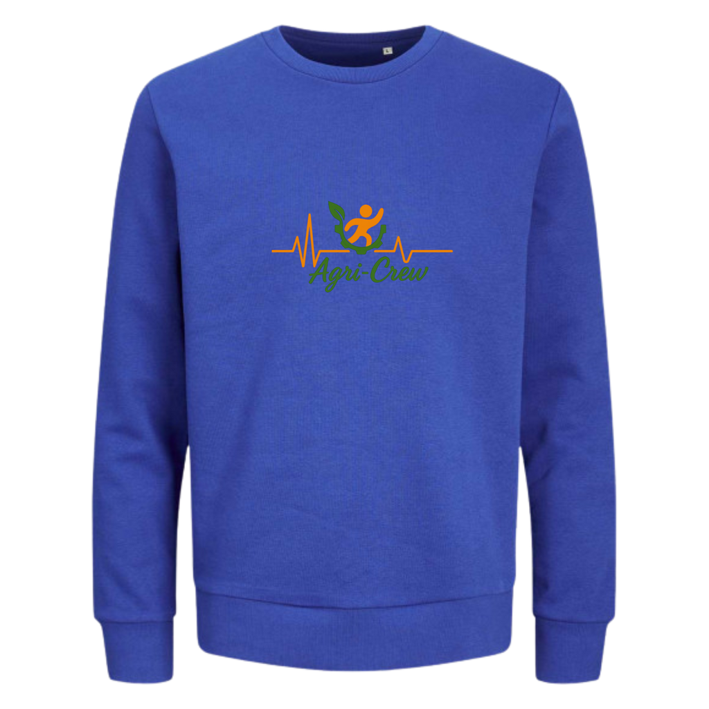 Agri Crew Sweatshirt "Herzschlag" mit Backprint QR+Logo
