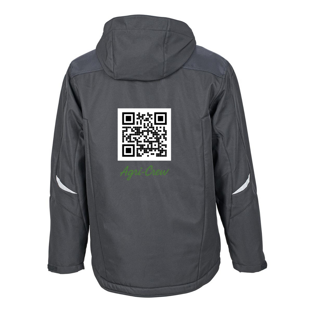 Agri Crew Winterjacke Backprint QR-Code