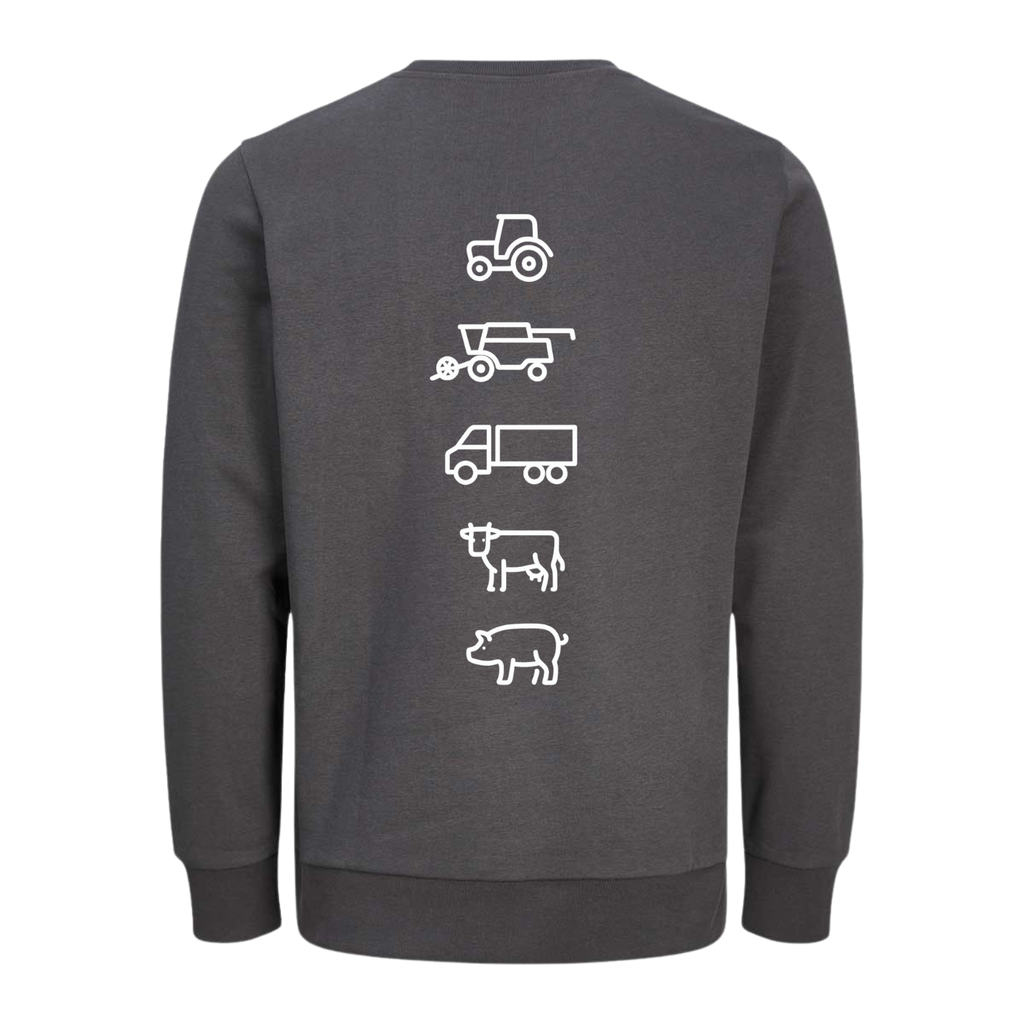 Agri Crew Sweatshirt "Original" mit Backprint Symbole