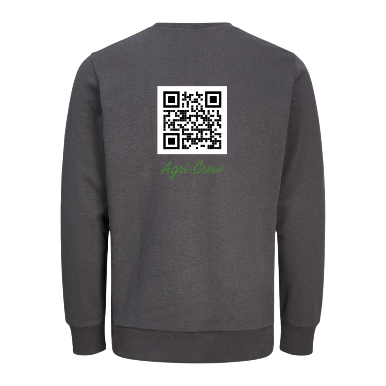 Agri Crew Sweatshirt "Herzschlag" mit Backprint QR+Text