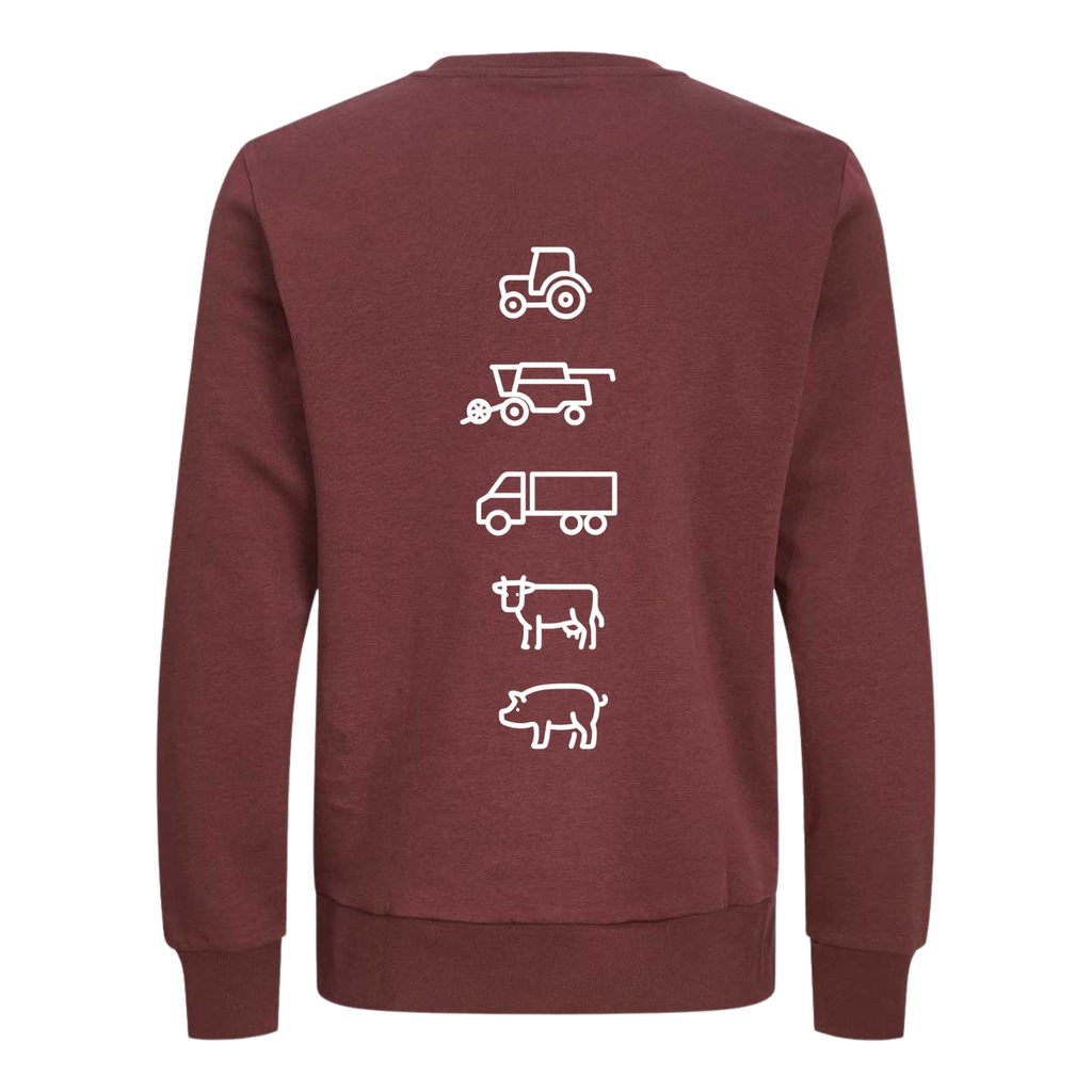 Agri Crew Sweatshirt "Herzschlag" mit Symbolen