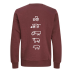 Agri Crew Sweatshirt "Herzschlag" mit Symbolen