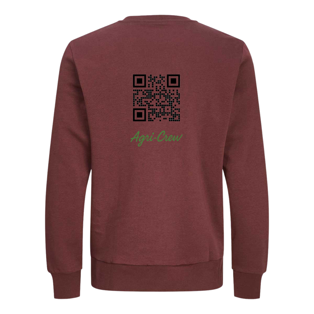 Agri Crew Sweatshirt "Original" mit Backprint QR+Schrift