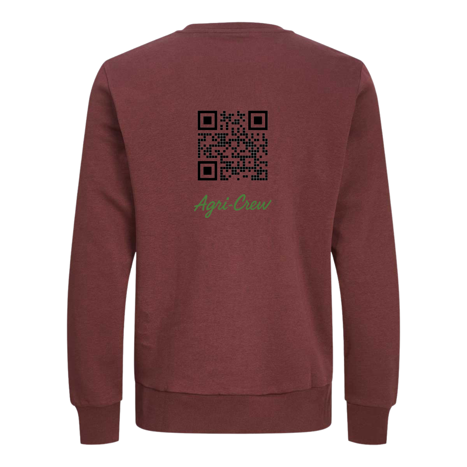 Agri Crew Sweatshirt "Herzschlag" mit Backprint QR+Text