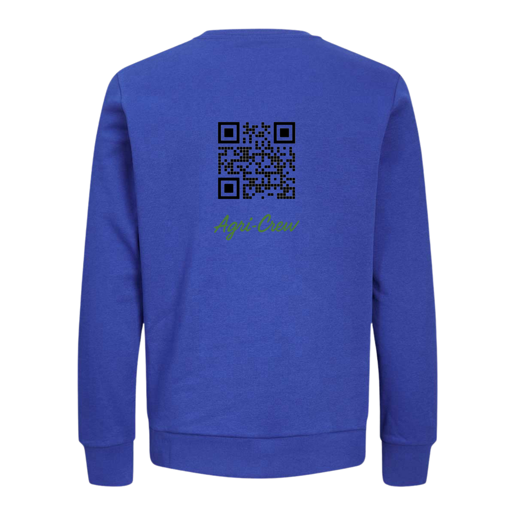 Agri Crew Sweatshirt "Original" mit Backprint QR+Schrift
