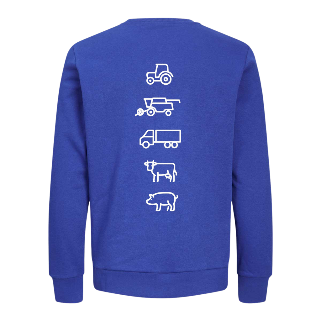 Agri Crew Sweatshirt "Original" mit Backprint Symbole