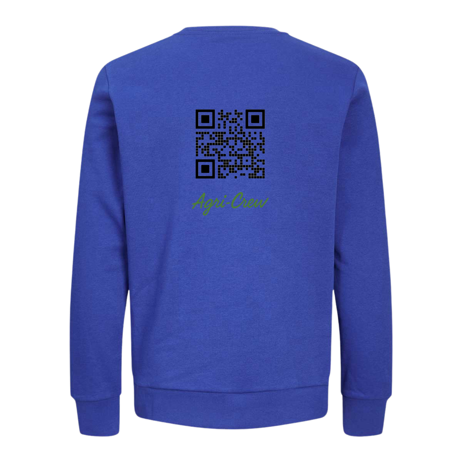 Agri Crew Sweatshirt "Herzschlag" mit Backprint QR+Text