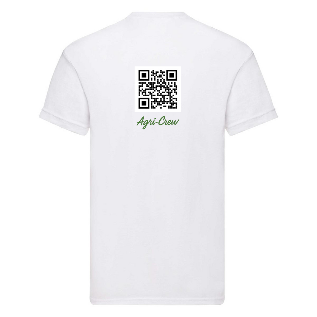 Agri Crew T-shirt "Herzschlag" Backprint QR+Text