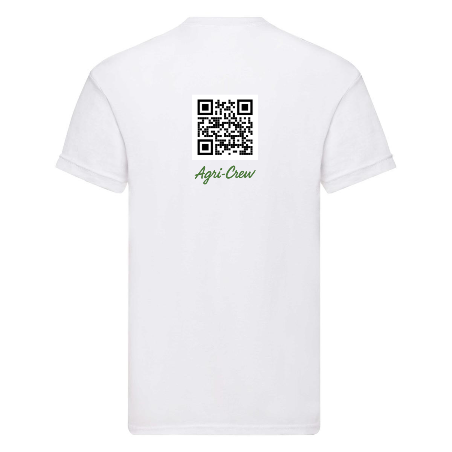 Agri Crew T-shirt "Herzschlag" Backprint QR+Text