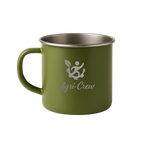 Agri Crew Edelstahl-Becher – Recycelt, robust & mit Lasergravur – in Schwarz & Olivgrün