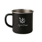 Agri Crew Edelstahl-Becher – Recycelt, robust & mit Lasergravur – in Schwarz & Olivgrün